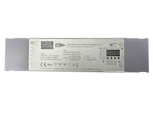 SBL DMX 4ch, 200W, PSU& LED  DRIVER, 24V Constant voltage, 230VAC IN, RDM