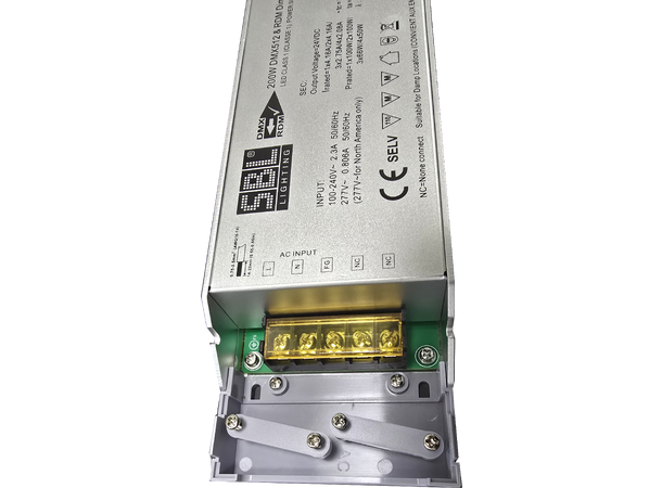 SBL DMX Constant voltage LED Driver 200W 4ch, 24V out, 100 - 277 VAC IN, RDM