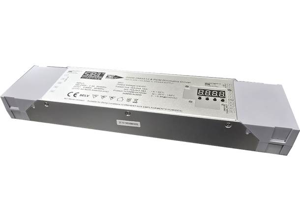 SBL DMX Constant voltage LED Driver 200W 4ch, 24V out, 100 - 277 VAC IN, RDM