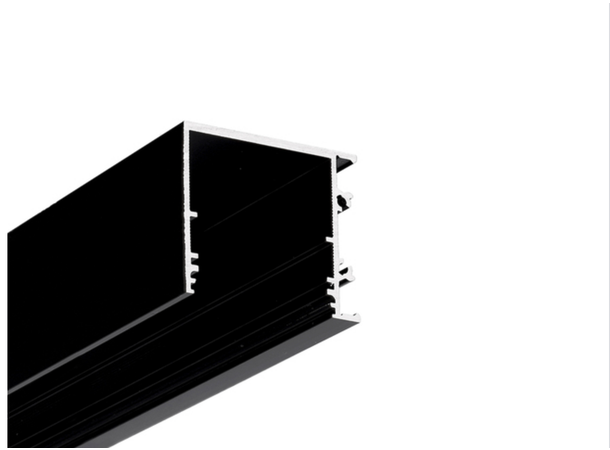 TOPMET Aluprofil VARIO30-03 33,4x29,6mm 2m, ACDE-9/TY 2000, Sort