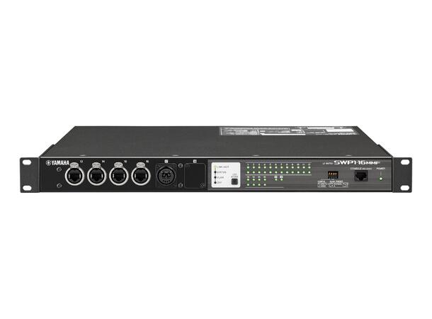 Yamaha SWP1-16MMF Nettverksswitch 12 x EtherCon, 1 x MM OpticalCon, 4xRJ45 