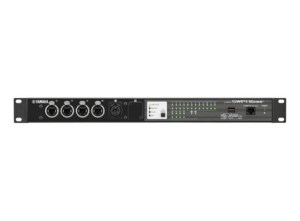 Yamaha SWP1-16MMF Nettverksswitch 12 x EtherCon, 1 x MM OpticalCon, 4xRJ45 