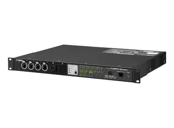 Yamaha SWP1-16MMF Nettverksswitch 12 x EtherCon, 1 x MM OpticalCon, 4xRJ45 