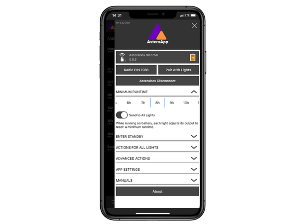 ASTERA Art7-WIFI AsteraBox CRMX Med lader og hardcase, Demomodell