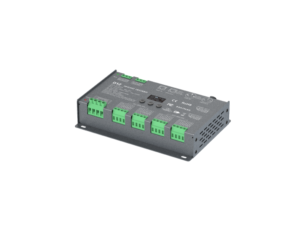 LTECH D12 DMX Decoder 12 kanaler 12 x 5A. Maks 1440W. 12-24VDC inn