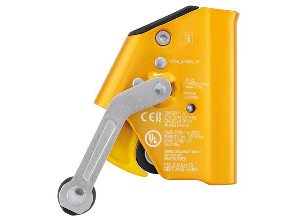 PETZL ASAP LOCK Løpebrems for tau Låsbar, for 10-13mm tau 