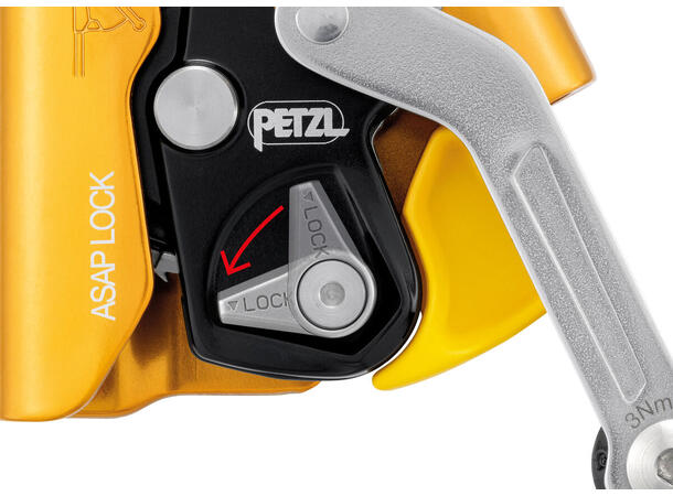 PETZL ASAP LOCK Løpebrems for tau Låsbar, for 10-13mm tau 