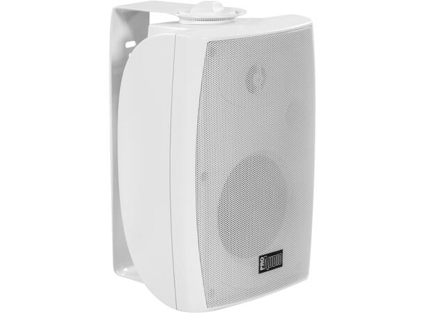 PROAUDIO COMPACT44TWH høyttaler 4"+1,5" Hvit. 15W/8ohm. 20-10-5W/100V.