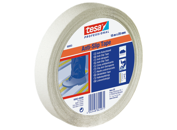 TESA 60953 Antiskli tape 25mm x 15m, Fluoriserende