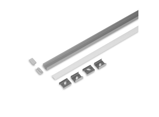 TOPMET Aluprofil SLIM8_C2 12,2x7mm 2m, Alu, Opal click diffusor