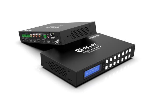 ECLER VEO-MXH44D HDMI-matrise 4x4 HDMI matrix, 4K/60, audio de-embed 