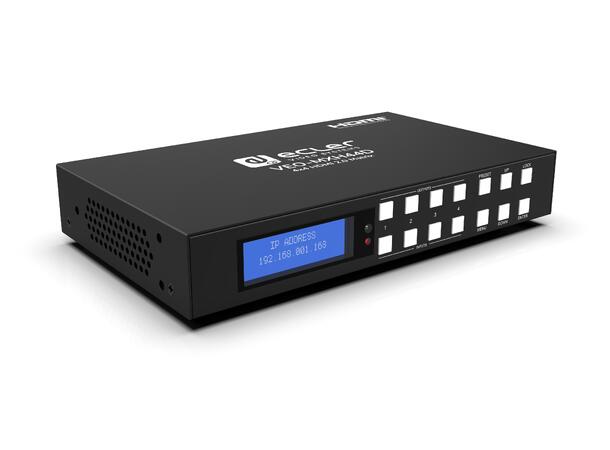 ECLER VEO-MXH44D HDMI-matrise 4x4 HDMI matrix, 4K/60, audio de-embed 