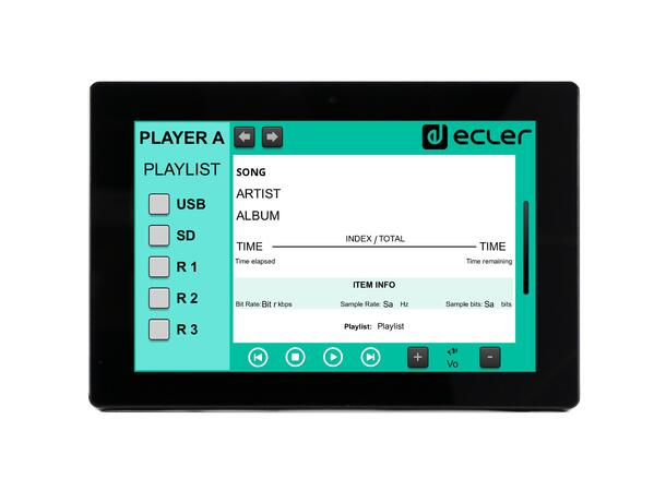 ECLER WPNETTOUCH Touchpanel 10" touchscreen, PoE, VESA75 