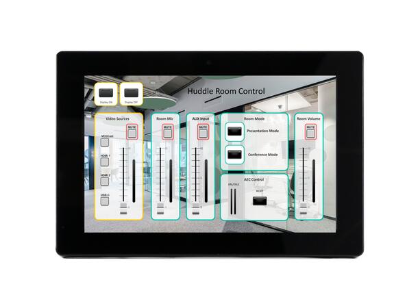 ECLER WPNETTOUCH Touchpanel 10" touchscreen, PoE, VESA75 