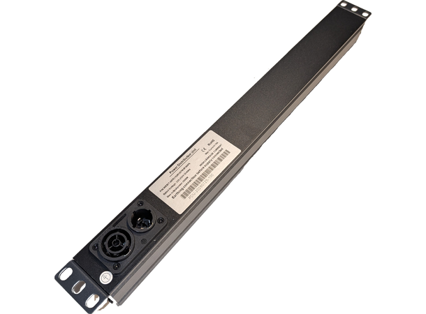 KAGU 19" Rackstrøm 1U USB A&C (30W) 7 veis Schuko, True1 inn/Thru 