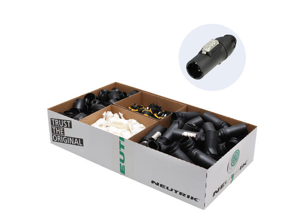 NEUTRIK NAC3M PowerCON TRUE1 han, 50-pk Sort, strøm ut