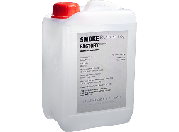 SMOKE FACTORY Tour Hazer Fog Røykvæske 4 x 5 Liter, spesialvæske for Tour Hazer 