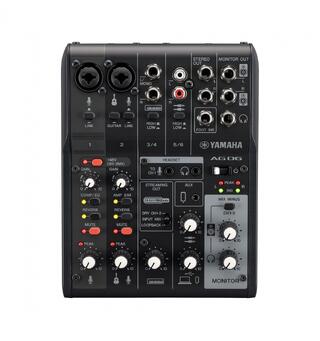 Yamaha AG06Mk2 mikser 2 mic/1 stereo line. USB interface, Sort