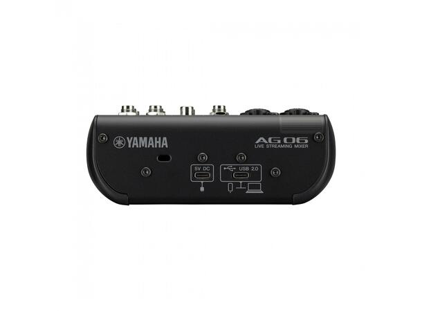 Yamaha AG06Mk2 mikser 2 mic/1 stereo line. USB interface, Sort