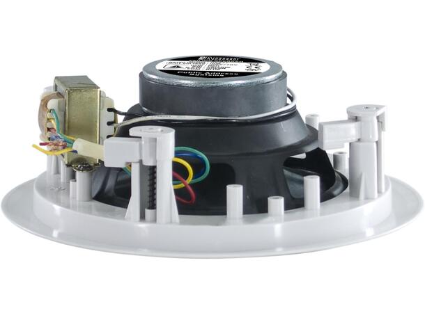 PROAUDIO DS67T Himlingsøyttaler 6,5" 2-veis. 10W/100V. Hvit
