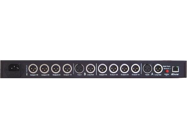 ARX Net Split Linjesplitter m/Dante 2 kanaler 1:4 splitter analog/Dante inn