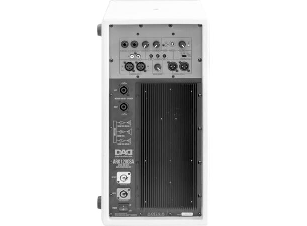 DAD ARK1200SA Aktiv subwoofer 2x8" Hvit. Maks SPL 126dB. 2x350W utg.for sat