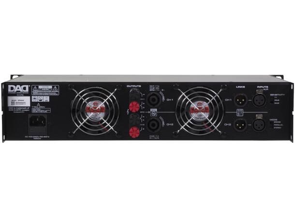DAD DP4000 Forsterker 2 x1750W @ 4ohm Bridge mode 3500W @ 8Ohm