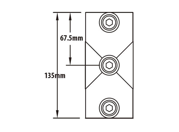 KUPO KPC-119 rør clamp T-stykke kryss Ø48mmrørklemme.TUV