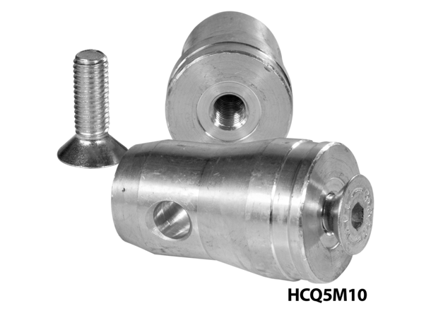 PROTRUSS HCQ5M10 halvkoblinger for Ø50mm 4 stk med 4 x pin og 4 x låsefjær. M10