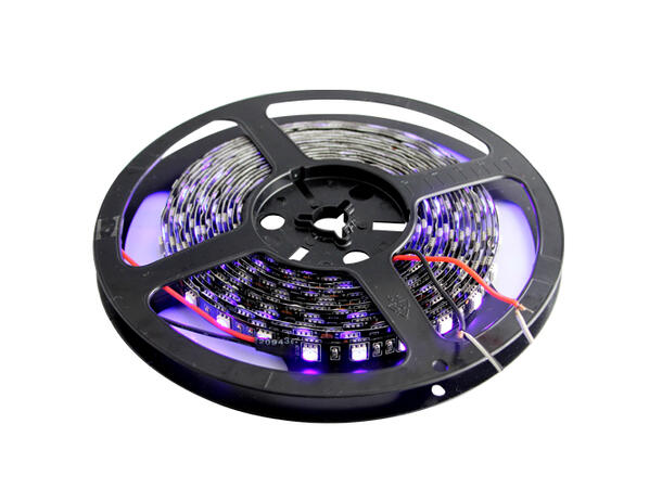 SBL LED UV LED strip, 395-400nm 5 meter, 10mm, innendørs. 24V, §S