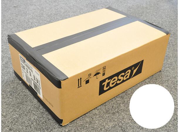 TESA 53949 Gaffa, hvit, 1 kartong totalt 18 ruller, 50mm x 50m