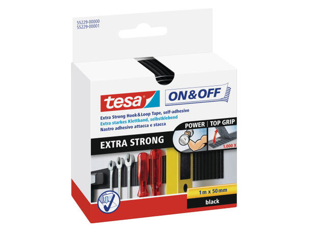 TESA 55229 Borrelås 50mm x 1m, ekstra sterk