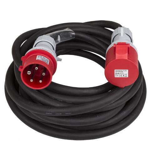 BRITEQ kabel, 32A/400V 10 meter. Med krymp for merking