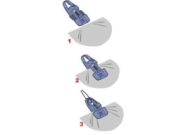 Holdon Midi Clip, sort For feste på molton som ikke har maljer