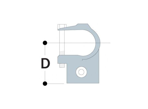 KEE KLAMP 16-8 T stykke åpen 48,3mm