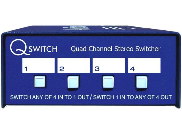 ARX Q Switch 4 kanals velger TRS stereo inn, 4 x stereo TRS ut