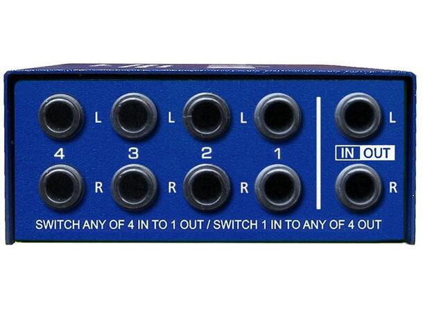 ARX Q Switch 4 kanals velger TRS stereo inn, 4 x stereo TRS ut