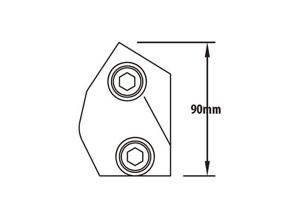KUPO KPC-129 rør clamp justerbar kort T Ø48mmrørklemme.TUV