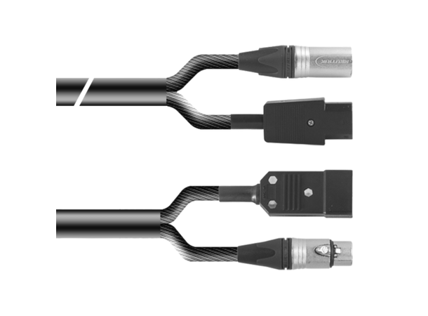 PROAUDIO TOUR66660L01BK Kombikabel 1m, XLRm-XLRf 3pin + IECf/IECm, 2,5mm2