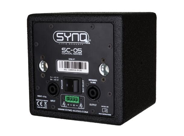 SYNQ SC-05 Høyttaler 5" coax Sort. 250W/16Ohm. Maks SPL 119dB
