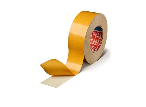 TESA 4964 Høykvalitets Dobbeltsidig tape 25mm x 50m, hvit (brun papirliner)