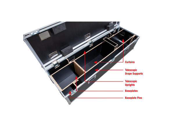 WENTEX Pipe & Drape kit 180-300cm Sort. NB! tekstiler kjøpes separat