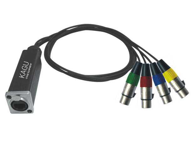 KAGU CAT til 4 x DMX interface 4 x 3 pin XLR hun