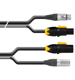 PROAUDIO TOUR76425 Kombikabel XLRm-XLRf 5 pin + True1 3 x 1,5mm2