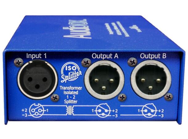 ARX Iso Splitter 1 kanal, 1 x XLR inn, 2 x XLR ut