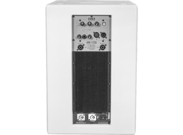 DAD ARK112SA Aktiv sub 700W, 12" Hvit. Maks SPL 124dB. 700W utg. for sat.