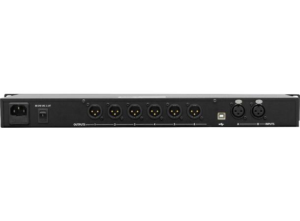 DAD DXZ26 Høyttalerprosessor 2 inn/6 ut 64 Bit/48KHz. 24Bit AD/DA