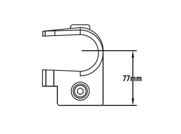 KUPO KPC-135 rør clamp T-stykke åpen Ø48mmrørklemme.TUV