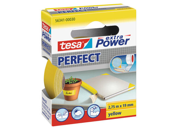 TESA 56341 Power Perfect 19mm x 2,75m, gul