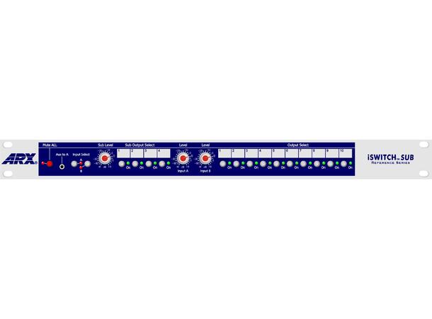 ARX i-SwitchSub Linjevelger 12 kanaler, 2 x TRS inn til 10 x TRS ut